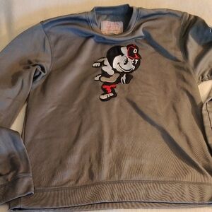Varsity Ohio State Buckeyes Embroidered Brutus Buckeye Pullover Men's Small Read